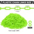thumbnail image 2 of Uxcell Plastic Chain Links, 200 Feet Safety Chains, Green Plastic Chains Large Plastic Chain Long for Barriers, Crowd Control, Queue Lines, Parking, Fences, Gate, Concerts, 2 of 7