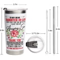 thumbnail image 3 of to My Daughter In Law Tumbler Personalized Coffee Tea Wine Tumbler Custom Name Tumbler Gift for Valentine''s Day Wedding Anniversary From Mother In Law, 3 of 6