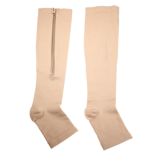 Calcetines De Compresión Deportes Pantorrilla Soporte De Rodilla Calcetines De Alivio Varicoso Desnudo L/Xl Kearding AF000463-00