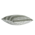 thumbnail image 4 of My Texas House 18" x 18" Singa Stripe Sage Green Reversible Cotton Slub Decorative Pillow, 4 of 6