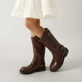 thumbnail image 2 of BURUDANI Girls Knee-High Side-Zip Riding Boots for Little Kid & Big Kid Sizes, 2 of 6