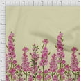 thumbnail image 1 of oneOone Silk Tabby Fabric Leaves & Pink Floral Panel Print Sewing Fabric BTY 42 Inch Wide, 1 of 3