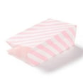thumbnail image 2 of Rectangle Kraft Paper Bags None Handles Gift Bags Stripe Pattern Pink 13x8x24cm, 2 of 3