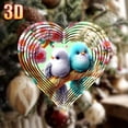 thumbnail image 6 of HELLOYOUNG 10 Inch Metal 3D Heart Wind Chimes for Outdoor, 360° Rotating Wind Spinner, Flower Bird Garden Decorations, Durable Ornament for Patio Lawn, Spring Summer Gift, 6 of 6