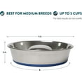 thumbnail image 2 of OurPets DuraPet Slow Feed Premium Stainless Steel Dog Bowl, Medium (4.5 Cups), Silver, 2 of 8