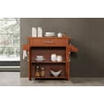 Hodedah Kitchen Cart with Spice Rack plus Towel Holder, Cherry