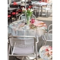 thumbnail image 6 of Outdoor Tablecloth with Umbrella Hole Zipper Pink Floral Round Tablecloth 54" Waterproof Outside Table Cloth Pastoral Flower Garden Vintage Wooden Grain Patio Table Cover Tablecloths for Picnic Party, 6 of 8