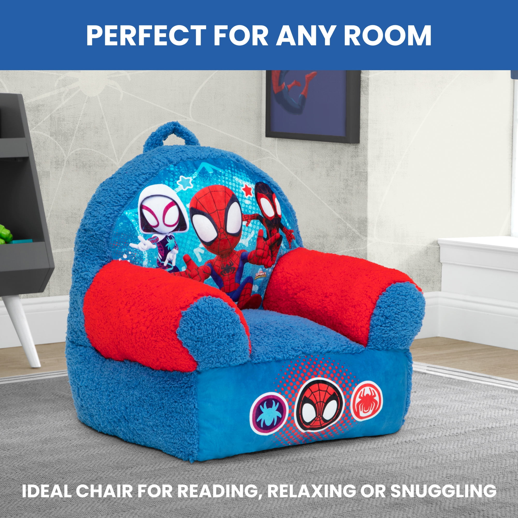 Spidey and His Amazing Friends Cozee Buddy Chair by Delta Children, Blue