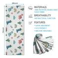 thumbnail image 2 of White Dinosaurs Rainbows Cacti Pattern Hot Yoga Mat Towel Non Slip for Hot Yoga - Quick-Drying Yoga Mat Cover with 4 Corner Pockets with Travel Bag - Hot Yoga Towel Non Slip 70"x26", 2 of 6