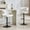 Black White + Metal + PU + Set of 2, variant on Modern rotating adjustable bar chair, PU leather belt backrest swivel chair, suitable for kitchen bar counter and dining room, adjustable height, capable of bearing 300 pounds (white -2 pieces)