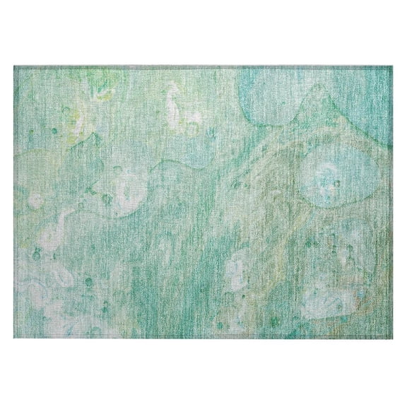 Dalyn Rugs Machine Washable Indoor/Outdoor Chantille Teal 1'8" x 2'6" Rug