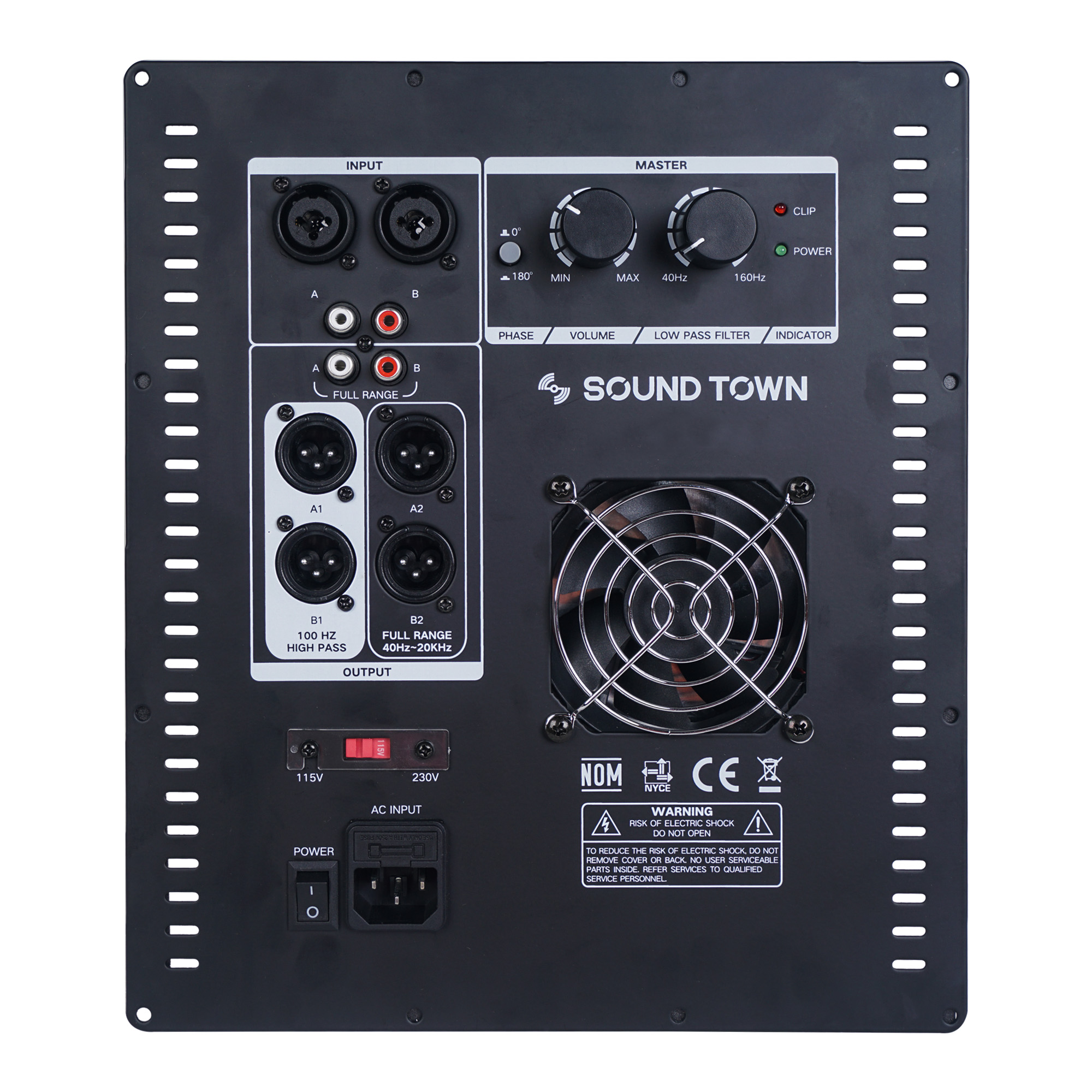 Sound Town Class D Plate Amplifier  for PA DJ Subwoofer 