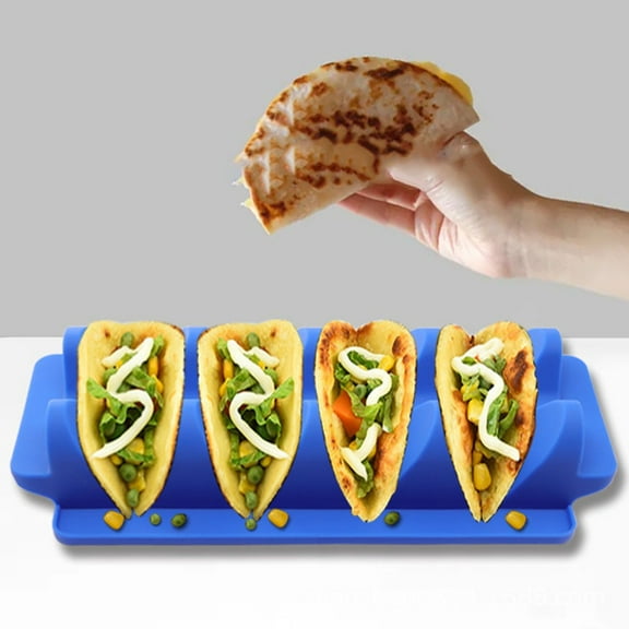 Taco Holder Stand Silicone Taco Trays Taco Tray Use As Shell Baking Rack Large Blue YIWEI