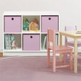 thumbnail image 2 of Pemberly Row Engineered Wood 3x2 Bookcase Storage w/Bins in White/Pink, 2 of 6