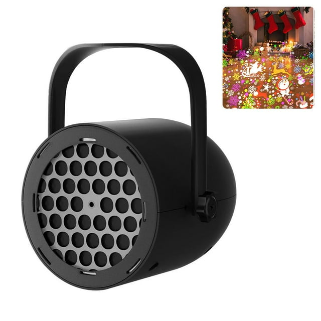 USB Powered Snowflake Projector Light, Christmas New Year Holiday Decor, Indoor Outdoor Decorative Lighting with 360° Rotation & Remote Control