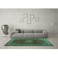 thumbnail image 3 of Ahgly Company Indoor Rectangle Persian Turquoise Blue Traditional Area Rugs, 5' x 8', 3 of 4