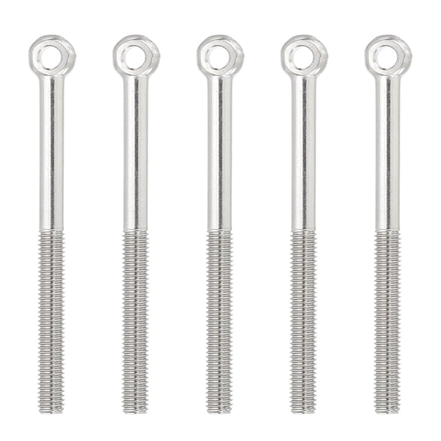 Uxcell 5Pcs M8x105mm Machinery Lifting Shoulder Eye Bolts Threaded Screw Eyebolt