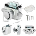 thumbnail image 2 of 10PCS Push Button Lock SA RV Drawer Cupboard Door Knob Motorhome Caravan (Silver 10pcs), 2 of 6