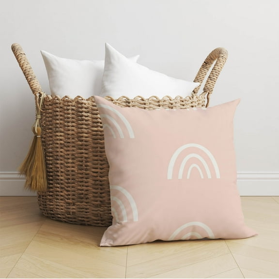 Plain Bows Pink Throw Pillow