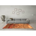 thumbnail image 3 of Ahgly Company Indoor Round Oriental Orange Industrial Area Rugs, 4' Round, 3 of 4