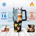 thumbnail image 4 of Personalized Dog Lover Gift Idea - 40oz Insulated Tumbler with Straw for Women - Non-Slip Handle Coffee Travel Cup, 4 of 7