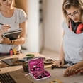 thumbnail image 4 of Kit de herramientas rosa de 23 piezas para mujer con cinta métrica, alicates de corte, enchufes, destornillador para bricolaje y reparación del hogar en la oficina, 4 of 5