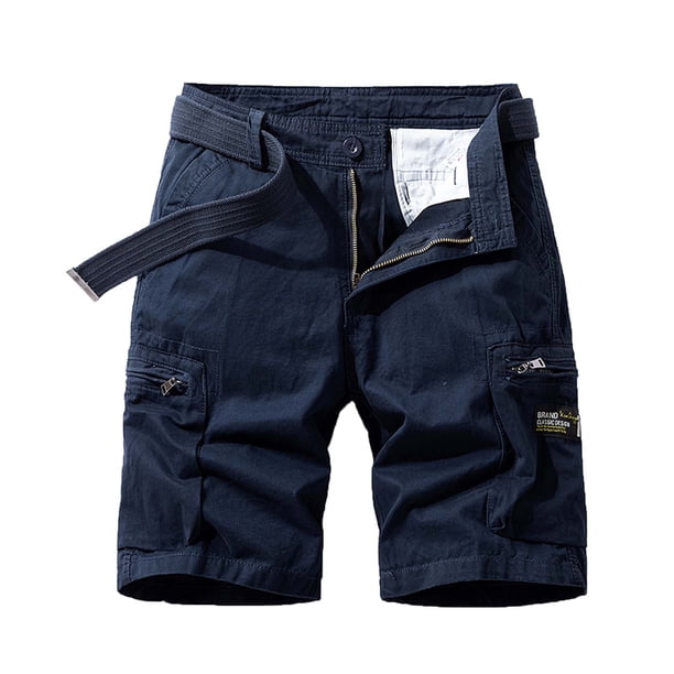 pstuiky Abreviatura para hombres, Pantalones cortos cargo de talla grande para hombre, con múltiples bolsillos, holgados, para playa y verano Pantalones cortos de golf