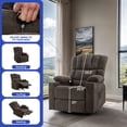 thumbnail image 6 of ModFusion Recliner, Brown Fabric, Indoor and Living Room Use, Massage and USB Port Features, 6 of 7