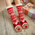 thumbnail image 4 of Winter Kids Fuzzy Slipper Socks Girls Boys Thermal Warm Non-Skid Home Socks，Gifts for Christmas Stocking, 4 of 8