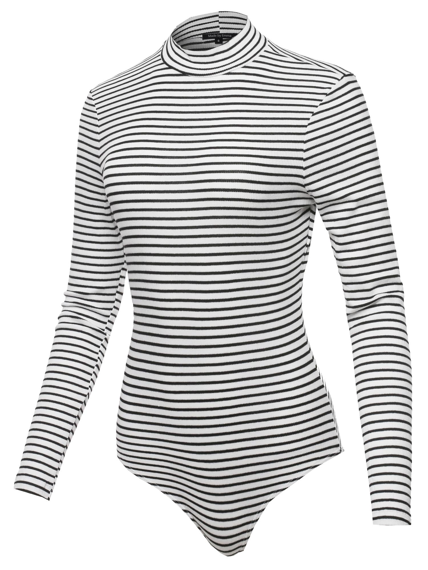 Download FashionOutfit - FashionOutfit Women's Ribbed Stripe Mock ...