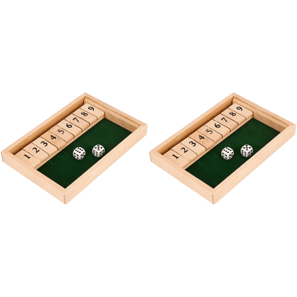 Juego Shut The Box para 4 Jugadores Mesa Dados Familiar