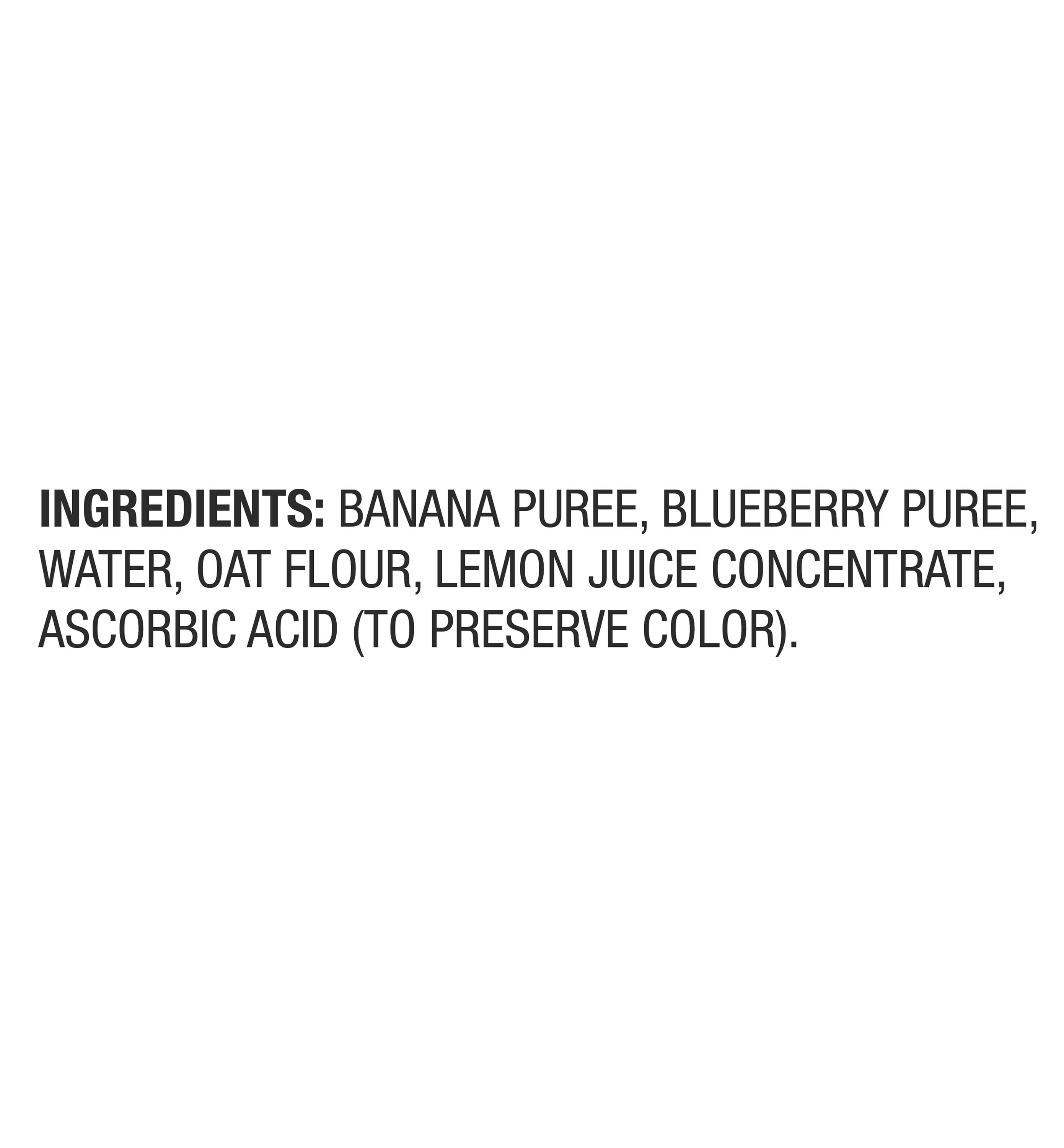 Parent's Choice Stage 2 Baby Food Banana Blueberry Oats Fruit and Cereal Puree, 4 oz Pouch, 4 Pack