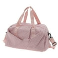 thumbnail image 1 of Bolsa de deporte Unique Bargains para viajar, bolsa de deporte inflable con compartimento para zapatos, bolsas de deporte de viaje con correa de equipaje fija, bolsa de fin de semana ligera rosa, 1 of 1