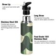 thumbnail image 3 of Yayeee 20oz Insulated Water Bottle Double Wall Stainless Steel with Flip Straw Lid, Black Abstract, 3 of 7