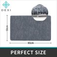 thumbnail image 2 of Tapis d'Entrée Intérieur, Tapis de Porte Antidérapant Doux Lavable en Machine Ultra Absorbant et Résistant Intérieur Ou Extérieur Tapis de Porte avant - 50 x 80cm, Gris/bleu, 2 of 5
