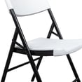 thumbnail image 6 of Tcbosik Plastic Chair, White Seat & Back Stackable Indoor Outdoor, Steel Frame, Heavy Duty, Used for Party, Garden, Patio, Dining, Wedding, Camping, 4 Pack, 6 of 8