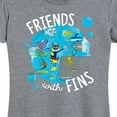 thumbnail image 3 of Pete The Cat - Friends With Fins - Women's Short Sleeve Graphic T-Shirt, 3 of 6