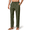 Olive Green, variant on Men's Cotton Linen Pants Casual Drawstring Dress Pants Beach Summer Lightweight Trousers