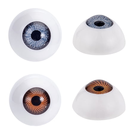 2 Pairs 2 Colors Plastic Safety Craft Eye for DIY Toys Puppet Plush Mixed Color 18x10mm 1 pair/color