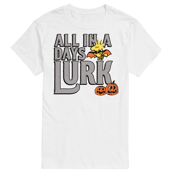 Peanuts - Days Lurk Art - Men's Short Sleeve Graphic T-Shirt