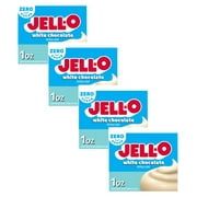 Jell-O Sugar Free White Chocolate Instant Pudding Mix, 1 oz Box (Pack-4)