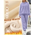 thumbnail image 5 of ZJXFGS Sweat Suit Jumpers For Women Casual Comfy Set Women 2 Piece Outfits Sweatsuit 2 Piece Sets For Women Outfits For Women Athleisure Sets Women Sweat Pants Set For Womens 2 Piece Purple 2XL, 5 of 7