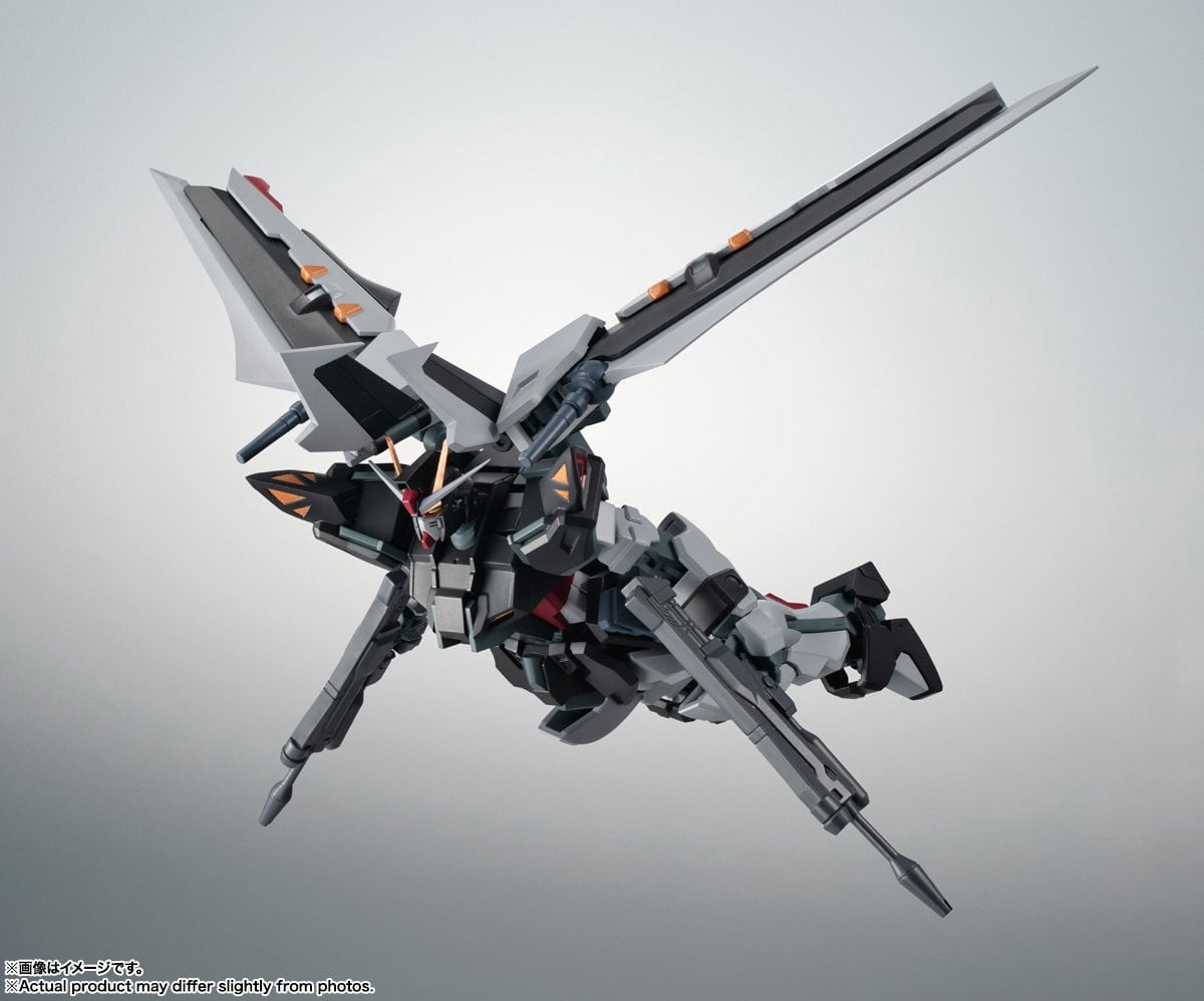 Bandai Tamashii Nations MS Gundam: GAT-X105EAQM/E-X09S Strike Noir Gundam Ver A.N.I.M.E. (Side MS) Robot Spirits Action Figure