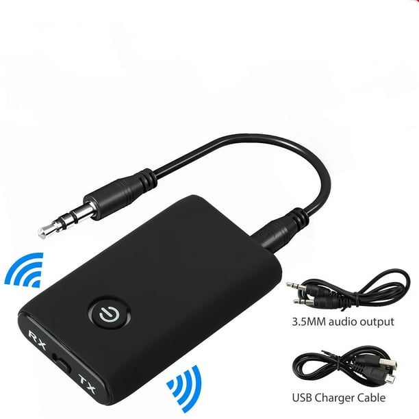 Bluetooth 5.0 Transmitter Receiver 2 IN 1 Wireless Audio 3.5mm Jack Aux Adapter