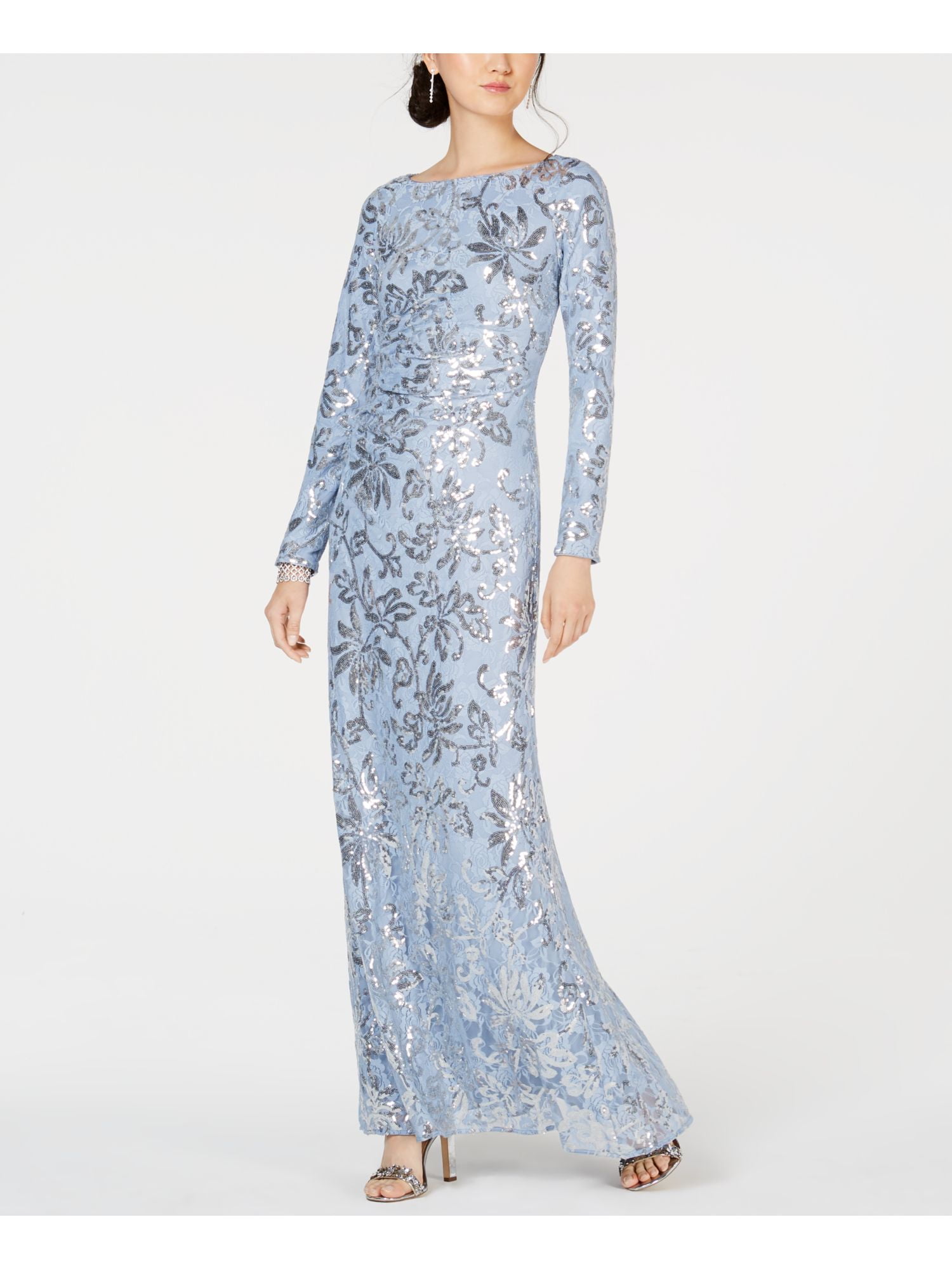 sequin lace gown