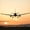 Sunrise Airplane, variant on Elephant Stock Airplane Over Palm Trees Wall Art - Horizontal Canvas Wall Art - Living Room Wall Decor - Floral And Botanical Canvas - Blue And Green Decor - 12" x 8"