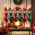 thumbnail image 3 of Personalized Christmas Stockings - 18 Inches Hanging Stockings with DIY Snowman Name Tags, 6 pieces Large Size Knitted Stockings for Mantels, Christmas Tree Family Holiday Decor, Red Green White, 3 of 7