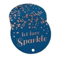 thumbnail image 1 of Inkdotpot Pack Of 100 Let Love Sparkle Wedding Favor Paper Tags Craft Real Rose Gold Foil Hang Tags, 1 of 6