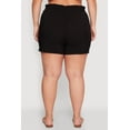 thumbnail image 5 of Womens Plus Size Tie Waist Paper Bag Shorts, 5 of 5