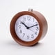 thumbnail image 1 of Reloj analógico de madera natural, movimiento de cuarzo, cronómetro sin tictac con botón de luz, silencioso y portátil para decoración del hogar, 1 of 6